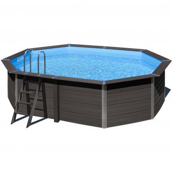 Piscina Fuori Terra Gre con Pareti Composito Avantgarde 664x386 cm