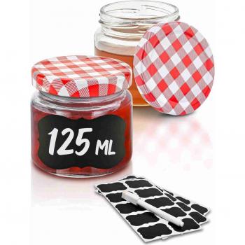 Vasetti ermetici in vetro 125 ml per bomboniere