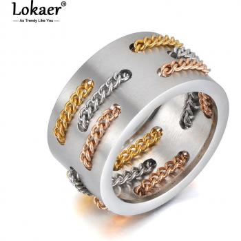 Bague en Acier Inoxydable et Titane Lokaer
