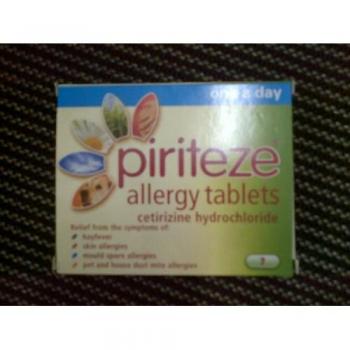 2 Boxes Piriteze Allergy & Hayfever One a Day 60 Tablets in total BB 2026