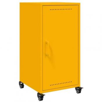Buffet jaune moutarde 36x39x72 cm acier Vidaxl