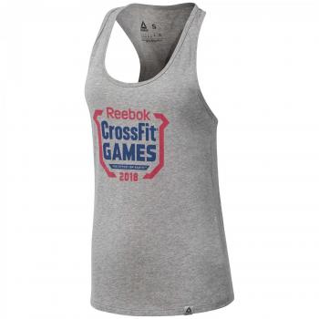 Camiseta Reebok CF Games Crest Tank, Mujer, Gris