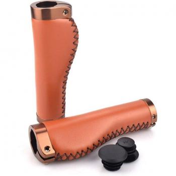 Folding Bicycle PU Leather Handle Grips 1 Pair