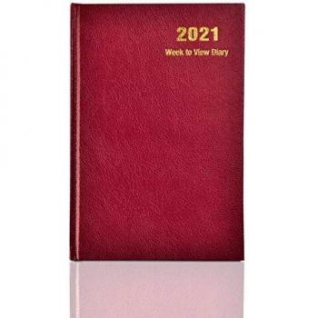 A5 2021 Week to View Diary with Ribbon Marker