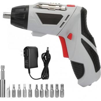 Destornillador recargable 4,8 V con brocas de 180 grados y adaptador EE. UU./UK/UE