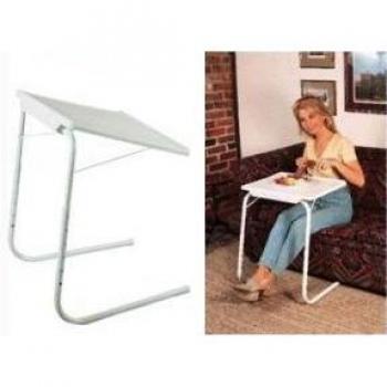 Travel‑Ready Foldable TV & Laptop Table, White – 20.7 × 16.2 × 2.4 cm