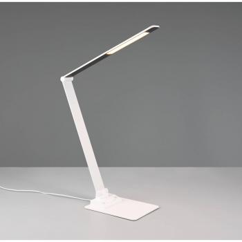 Lampada da tavolo LED Travis, bianca, dimmerabile, CCT, touch, USB