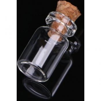 10pcs Mini Corked Glass Wish Bottles