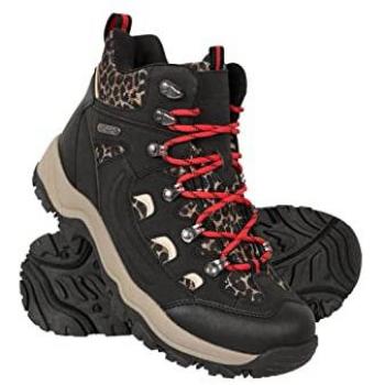 Bottes Aventure Femme Imperméables Noir/Leopard