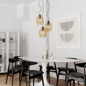 Ebbot Amber Three-Light Fixture