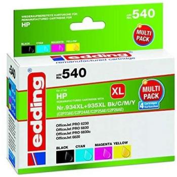 Cartouches d'encre Edding EDD-540 compatibles avec HP 934XL/935XL