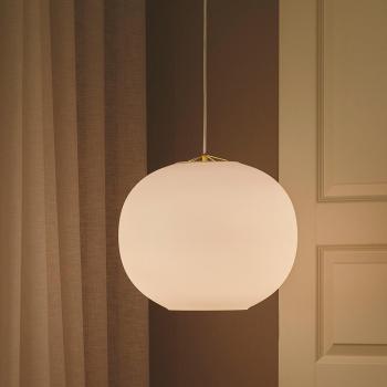White Glass 40cm Navone Pendant by Nordlux