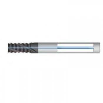 Fresa a filettare HM D.4,5mm M6 passo 1 AlCroN con raffreddamento interno DIN 6535-HA
