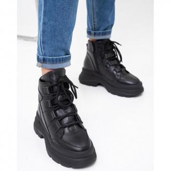 ISSA PLUS Black Fur Winter Boots