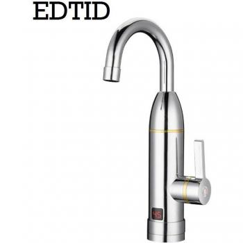 DMWD Elektrischer Heizwasserhahn, sofortige Heizung, kalt-warm dual, tanklos, mit LED-Anzeige