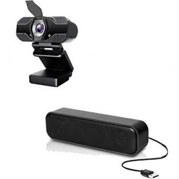 Project Telecom 1080P Webcam and USB Soundbar Bundle Package for 3CX Compatibility