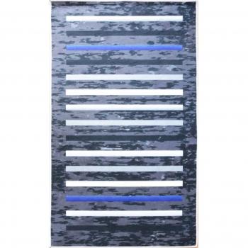 Tapis rayé noir pour salon 200 x 290 cm