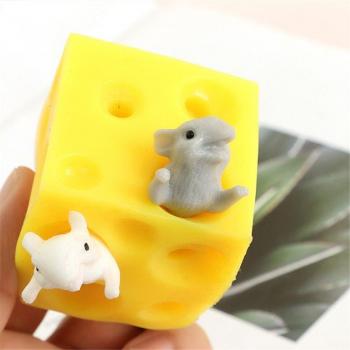 Mouse and Cheese Sloth Hide and Seek Stress Relief Toy