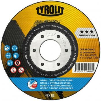 Tyrolit Dischole Cerasbond X230 4mm Ca24Q-BFK