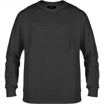 Pull Replay Logo Noir, Taille Moyenne