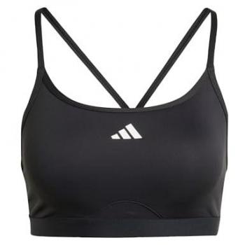 Adidas Aeroreact 3 Stripes Black Women's Sports Bra