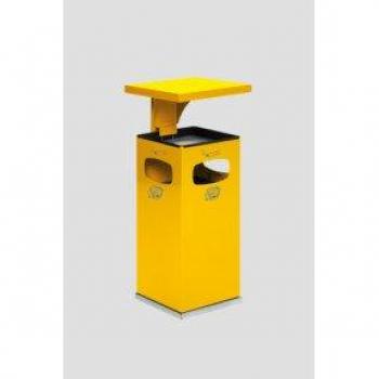 Poubelle Cendrier B32 Toit Sécurisé Jaune
