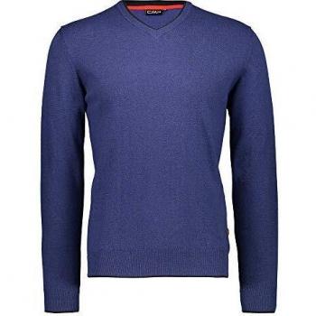 Jersey de Lana con Cuello en V para Hombre, marca CMP, modelo 7H27452, color BLU Marine, talla 52