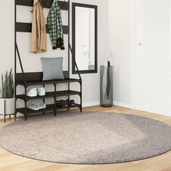 Tapis shaggy long poils PAMPOLNA beige Ø 200 cm