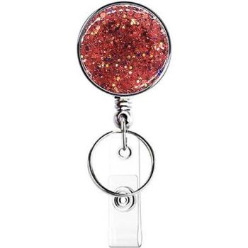 1 Piece Bling ID Badge Holder with Retractable Reel
