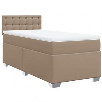 Cama box spring con colchón capuchino 80x200 cm