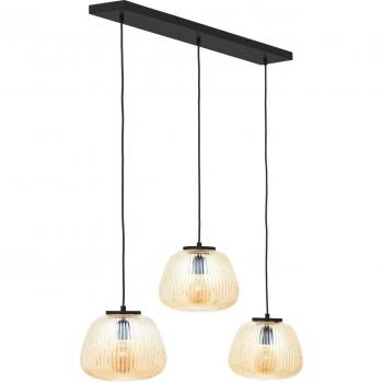 Lámpara Colgante Elegante de Brillante Ámbar y Cristal