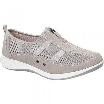Boulevard Women's Extra Wide Fit EEE Casual Leather Lined Shoes Trainers
