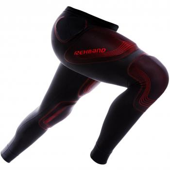 Rehband Kompression RX Kontakt Tights Gepolstert Schwarz/Rot, XL