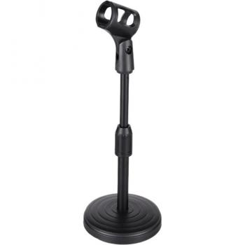 Base de soporte de micrófono portátil ajustable con plato