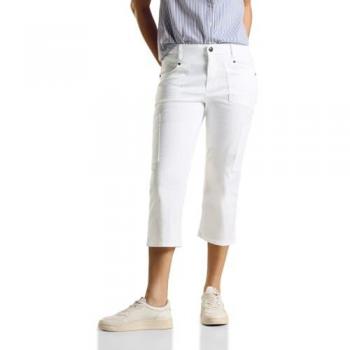 STREET ONE Sportive 3/4‑Cargohose, Damen, weiß