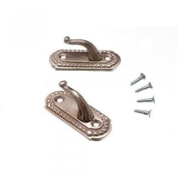 Curtain Hold Back Hooks Georgian Matt Chrome 45mm