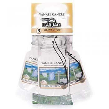 Yankee Candle Lufterfrischer Auto – Clean Cotton 3‑er Set