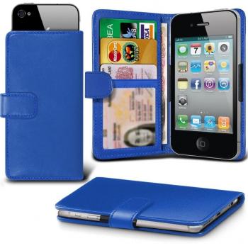 I-Tronixs 5.0″ HD Blue Leather Clip-on Case Cover