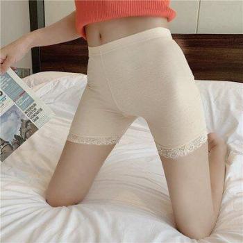Pantalones Cortos de Seguridad para Mujer con Dobladillo de Encaje