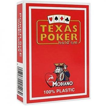 Modiano 100% Plastik Texas Poker Rot