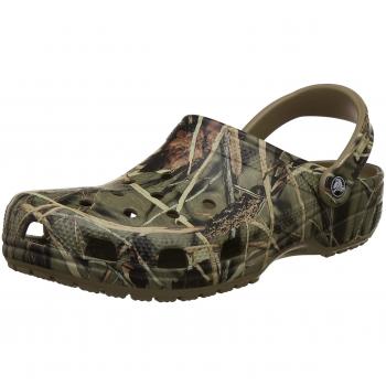 Crocs Damen Pantoletten Classic, Muster Realtree 12132, Farbe Grün, Größe 38.5 EU