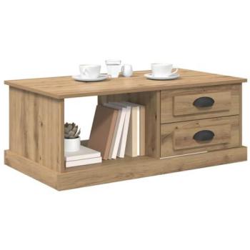 Chêne Artisanal Table Basse 90 × 50 × 35 cm – VieXL – Bois d'ingénierie
