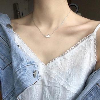 925 Sterling Silver Cubic Zirconia Clavicle Necklace for Girls