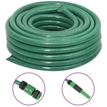 Tuyau d'arrosage 50 m vert 0,75 avec jeu de raccords PVC