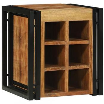 Wooden Wine Display Rack – Acacia, 34.5 × 35 × 39 cm – Brown