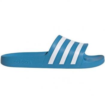 Adidas Adilette Aqua Slides, Blue/White