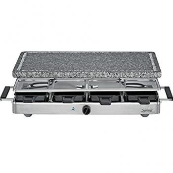 Raclette 8er Edelstahl mit Granitstein