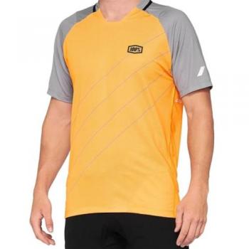 S Size MTB Fietsshirt Celium in Oranje en Grijs 100%