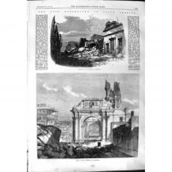 Mappa Antica del Terremoto 1868 – Arequipa, Sudamerica