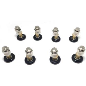 Juego de 8 Ruedas Corredores para Puerta de Ducha – 25x6 mm